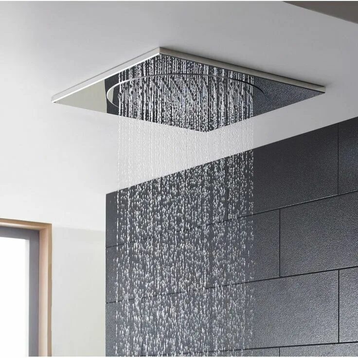 Потолок в душевой фото Hudson Reed Fixed Shower Head - Square & Reviews Wayfair.co.uk Ceiling shower he