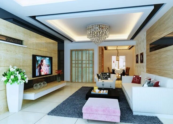 Потолок в гостиной фото Lights In Living Room Ceiling #MyLED Ceiling design living room, House ceiling d