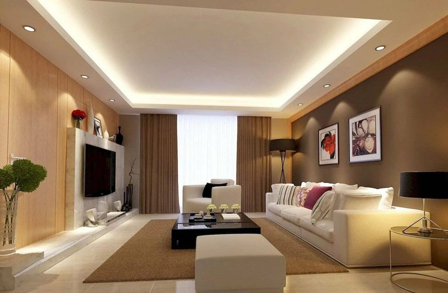 Потолок в гостиную современном стиле фото Indoor ceiling led - 71 photo