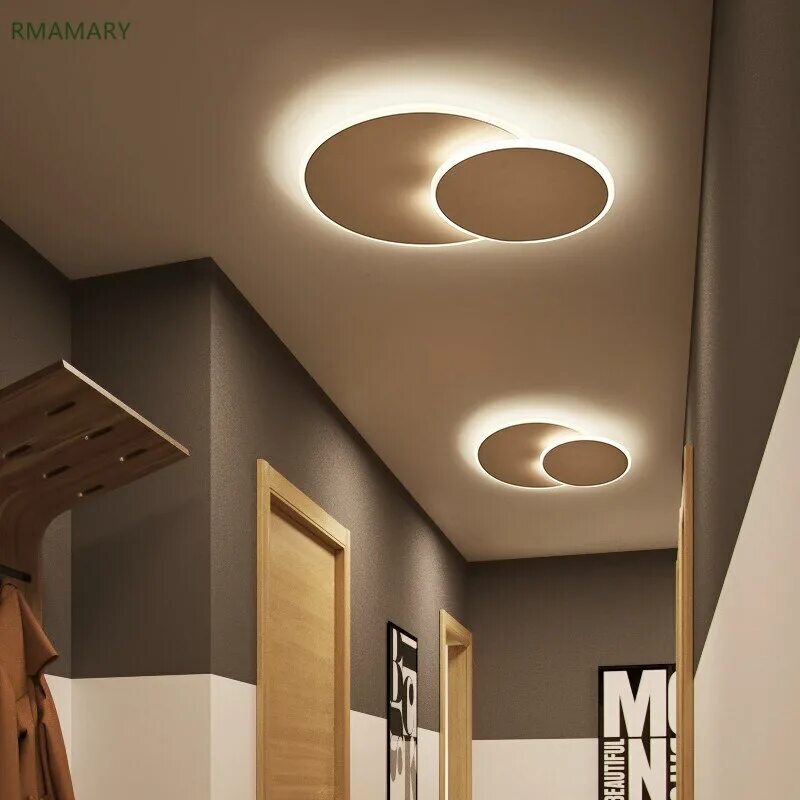 Потолок в коридоре освещение фото Modern Nordic Led Ceiling Lamp Fashion Ultra-thin Bedroom Ceiling Light Study Ro