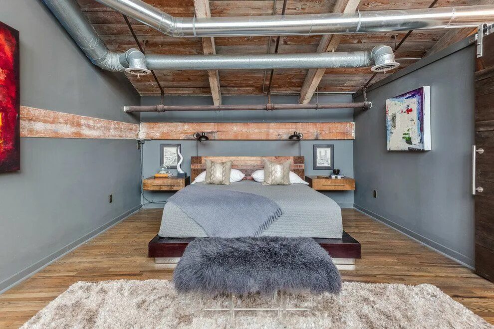 Потолок в стиле лофт в спальне 15 Compelling Industrial Bedroom Interior Designs That Will Make You Want Them B