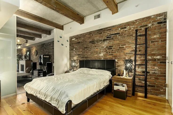 Потолок в стиле лофт в спальне Modernism Meets Eclectic Beauty Inside Exclusive Vancouver Loft Eclectic bedroom