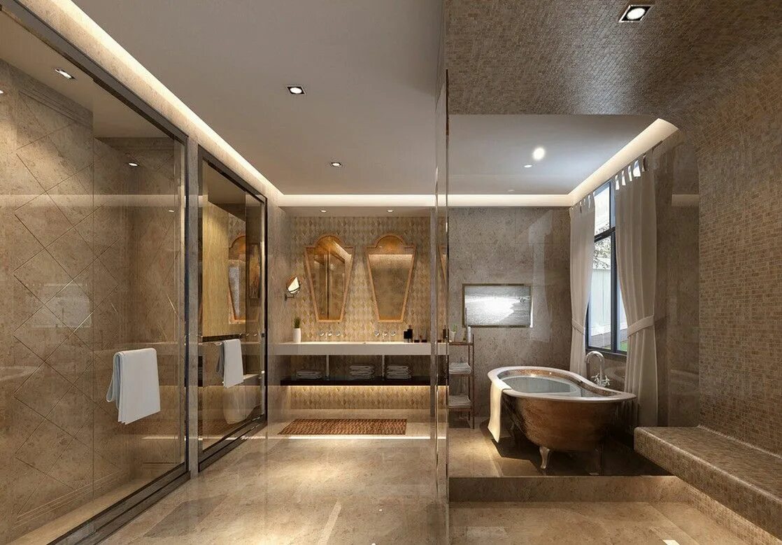 Потолок в ванной комнате дизайн интерьера classic bathroom ceiling with best materials design Amazing bathrooms, Ceiling d