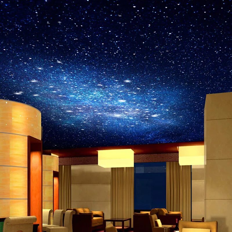 Потолок звездное небо фото 3d Star Nebula Night Sky Large Suspended Ceiling Painted Wall Tv Backdrop Wallpa