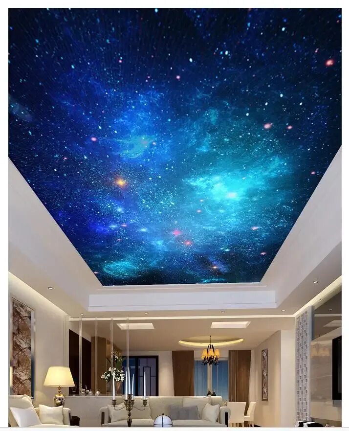 Потолок звезды фото Custom Photo Wallpaper 3d Ceiling Murals Wallpaper Dream Sky, Star Ceiling, Mura