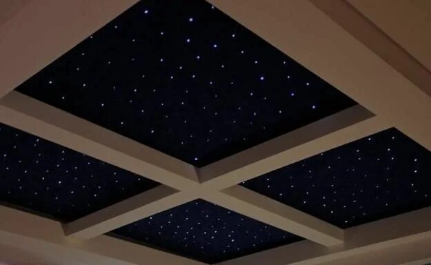 Потолок звезды фото Mysterious Star Ceiling Designs Made with Stretch Ceiling Film and LED lights Ce