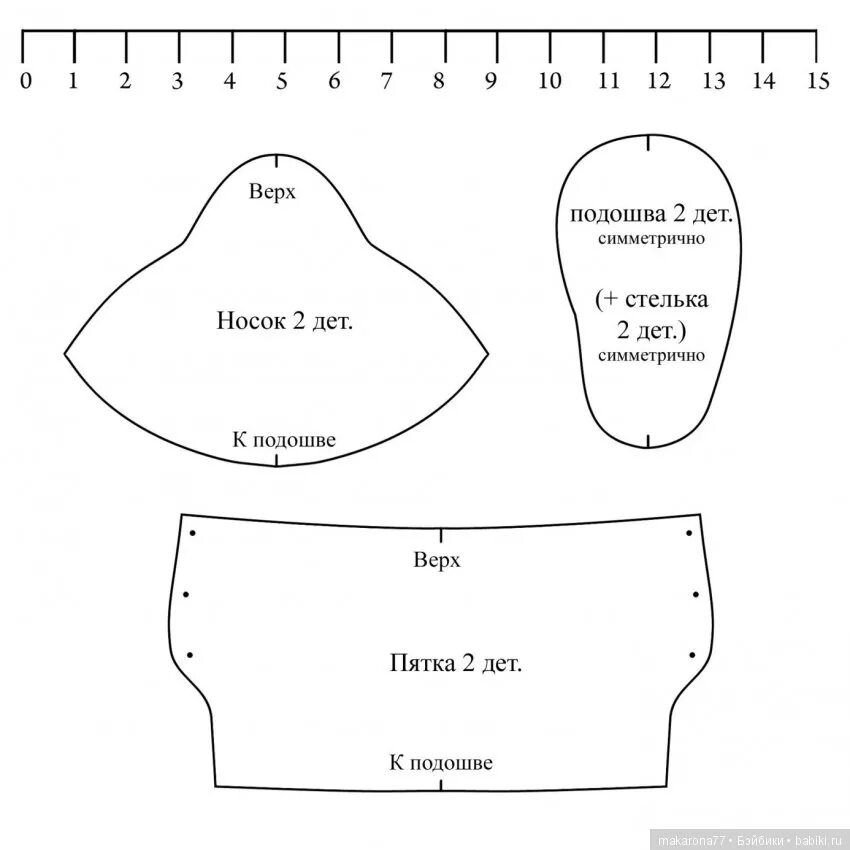 Потыкова выкройки купить сайт Ботиночки для кукол и игрушек: выкройка и мастер-класс
