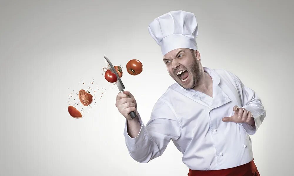 Повар с мясом фото Как быстро резать овощи MAXIM