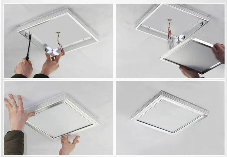 Повесить светильник на потолок своими руками Kantoor Plafond Wit Led Panel Licht Aluminium Groeien Frame - Buy Aluminium Led 