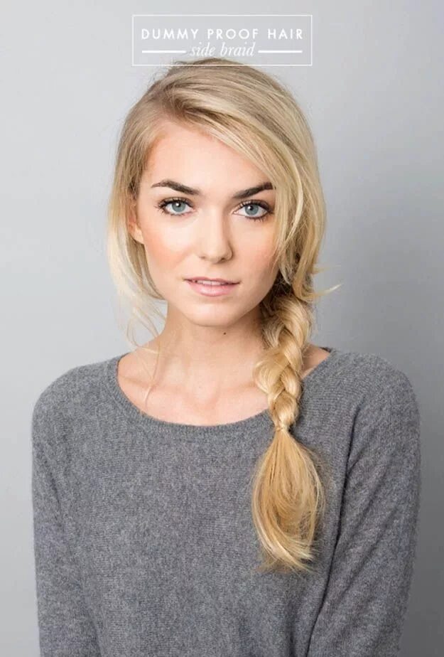 Повседневная прическа для женщин Hairstyles For Long Hair : Easy Side Braid 20 Hairstyles for Work Quick and Easy