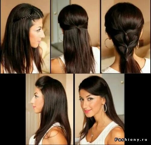 Повседневная прическа на длинные волосы без челки Pin de Ирина en Make up / Hairstyle