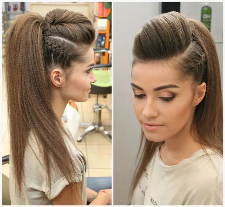 Повседневная прическа на длинные волосы без челки Pin by Missy Garland on awesome autumnal hair Long face hairstyles, Medium hair 