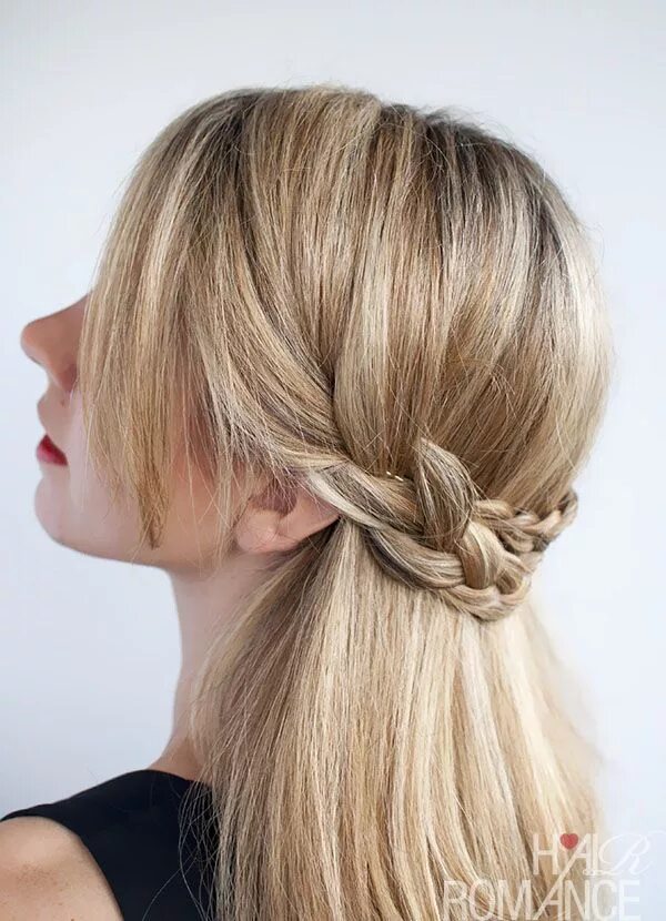 Повседневная прическа на длинные волосы для женщин Hairstyle tutorial - Half crown braid - Hair Romance Easy hairstyles for medium 