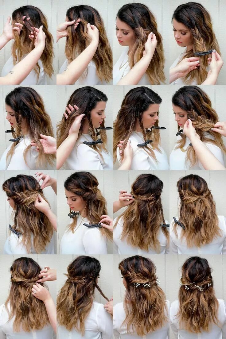 Повседневные прически на длинные волосы своими руками Excellent step cut curls design #curls #design #excellent Oktoberfest frisur, Ha