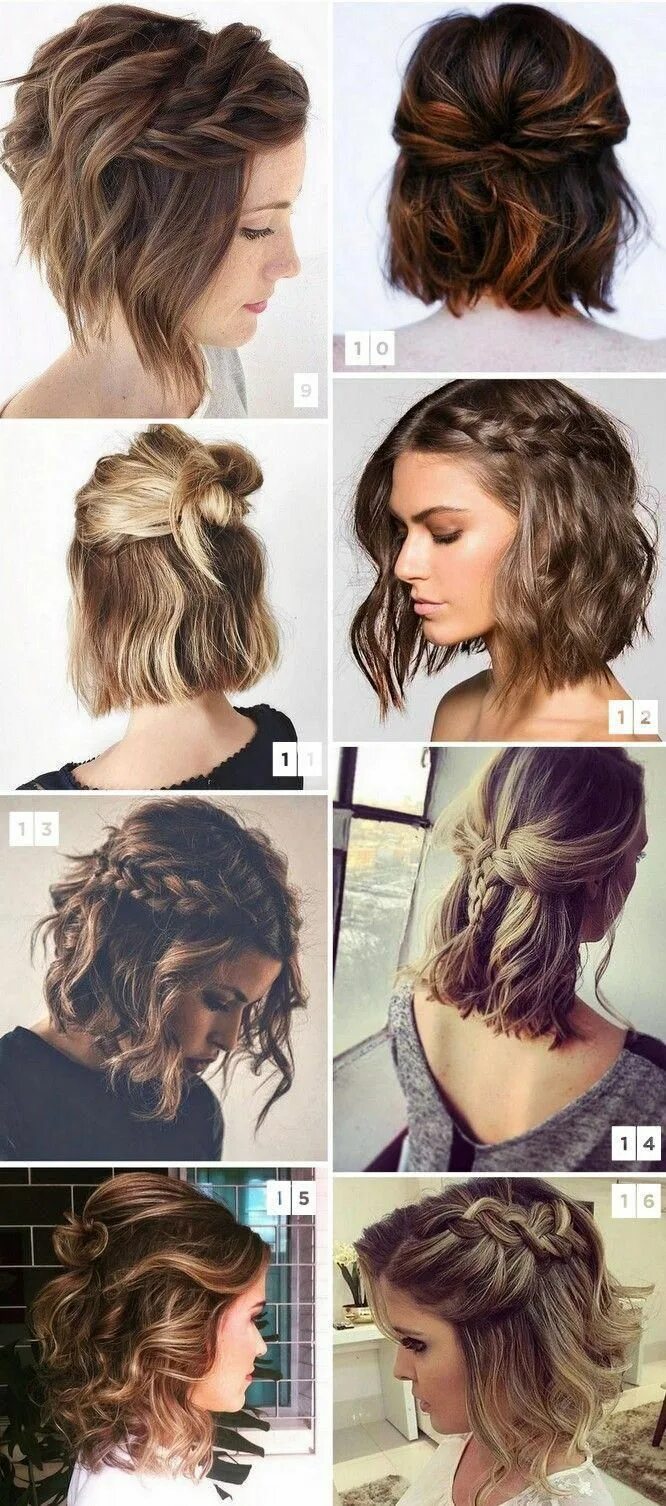 Повседневные прически на каре в домашних условиях If you have short and medium length hair, these are some cool hairstyle ideas. #