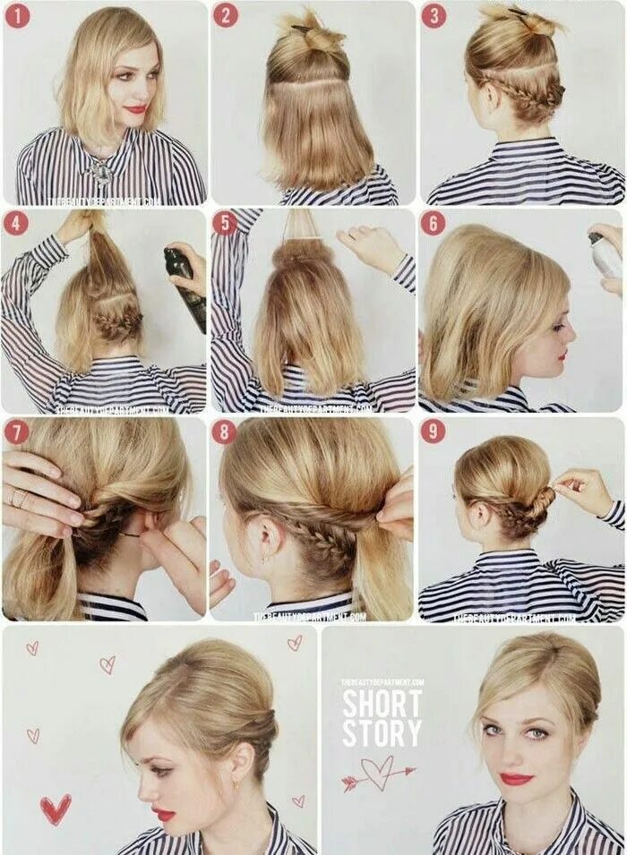 Повседневные прически на каре в домашних условиях Pin on прически Long hair styles waves, Middle hair, Short hair styles
