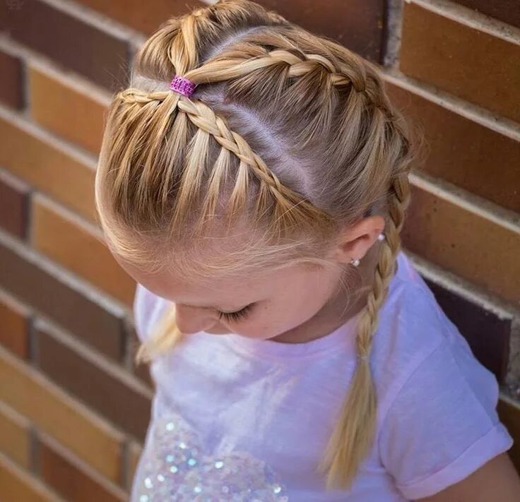Повседневные прически на средние волосы девочке Pin by Lily Melendez on Niñas Little girls ponytail hairstyles, Kids hairstyles,