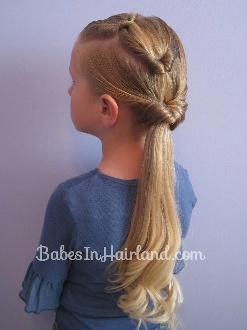 Повседневные прически на средние волосы девочке Triple Flipped Ponytail Hairstyle - Babes In Hairland in 2023 Flipped ponytail, 