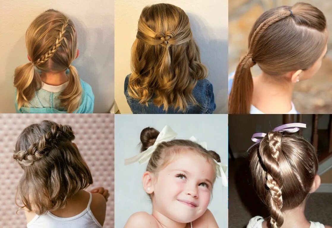 Повседневные прически на средние волосы девочке Pinterest