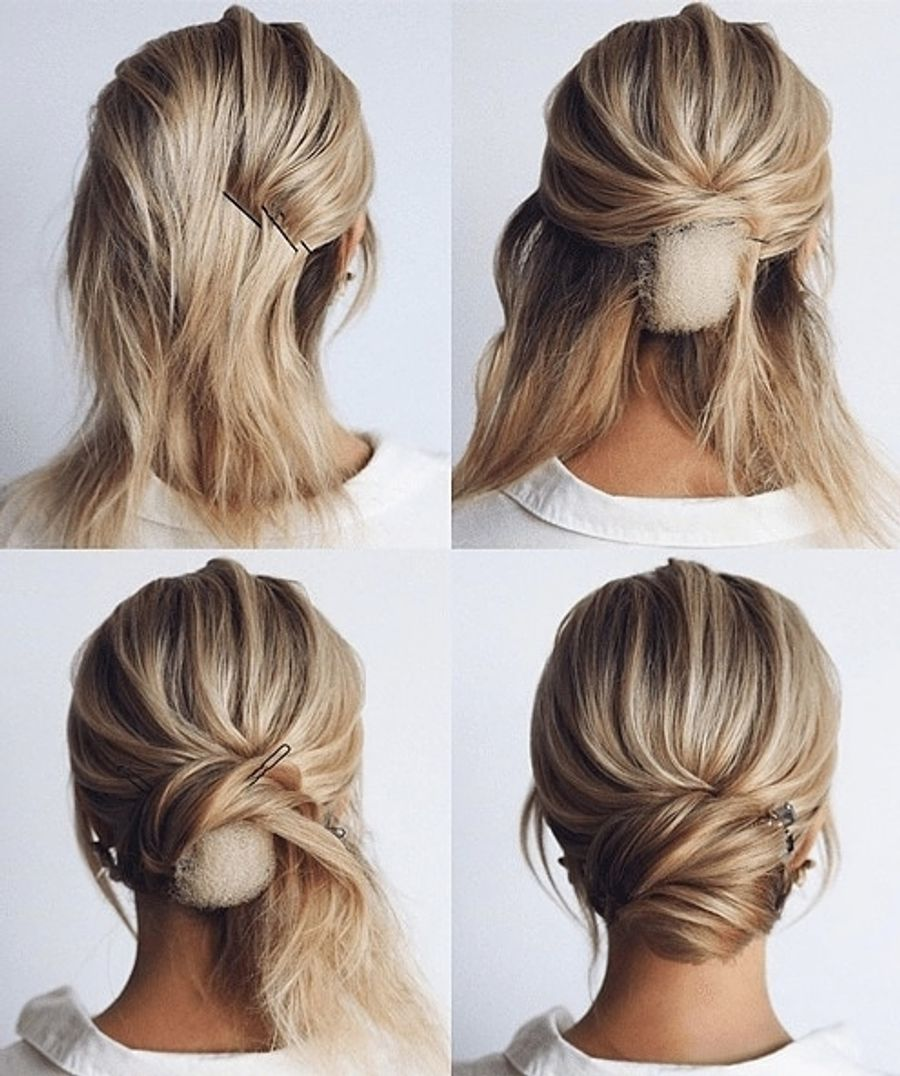 Повседневные прически на средние волосы своими руками 21 Inspirational Updo for Medium Hair StylesRant Wedding hairstyles tutorial, Me