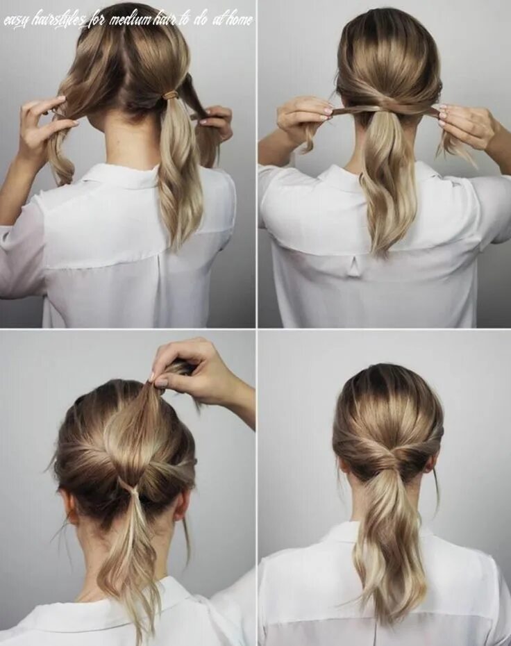 Повседневные прически на среднюю длину волос 9 Easy Hairstyles For Medium Hair To Do At Home Office hairstyles, Long hair sty
