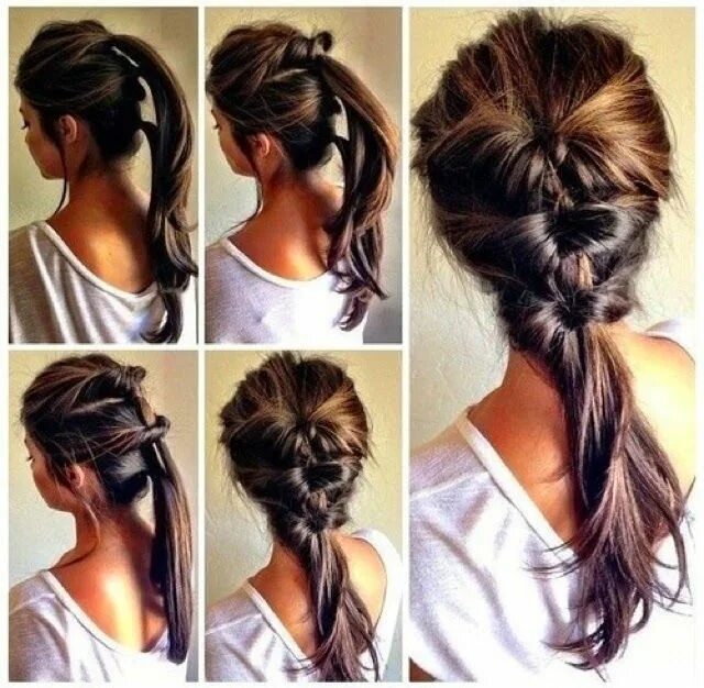 Повседневные простые прически на средние волосы tophairtutorials Hair styles, Hair tutorial, Hair and makeup tips