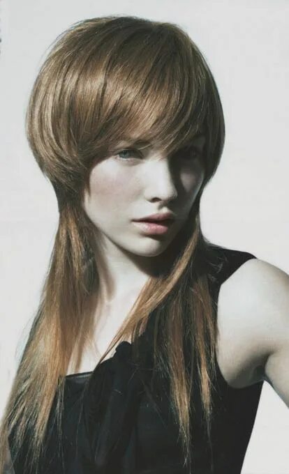 Повседневные стрижки длинные волосы Haare frisieren, Frisur pony lang, Haarschnitt