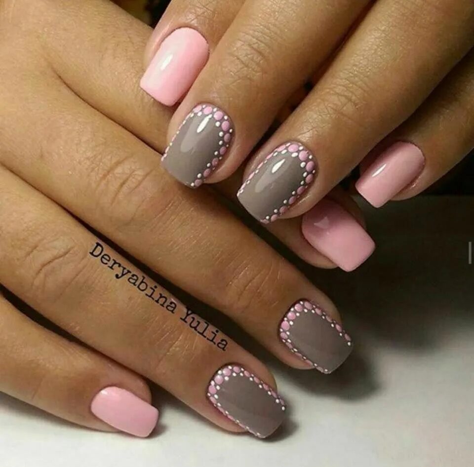 Повседневный дизайн ногтей новинки Pudrowy róż Nails, Manicure, Nail designs