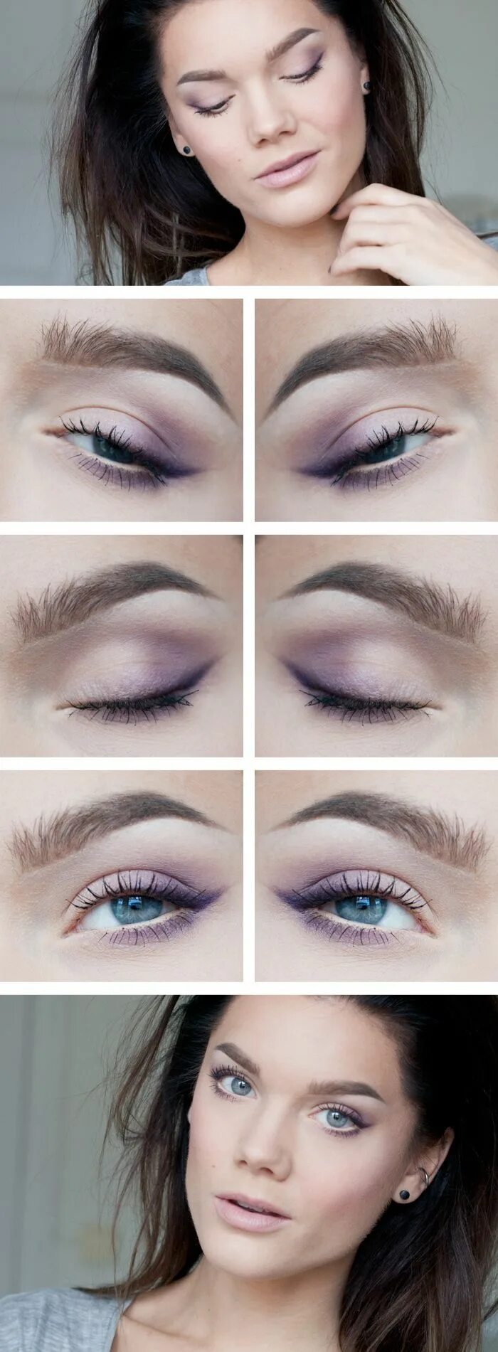 Повседневный макияж для голубых глаз Mauve Profond by Linda Hallberg Purple eye makeup, Eye makeup, Makeup
