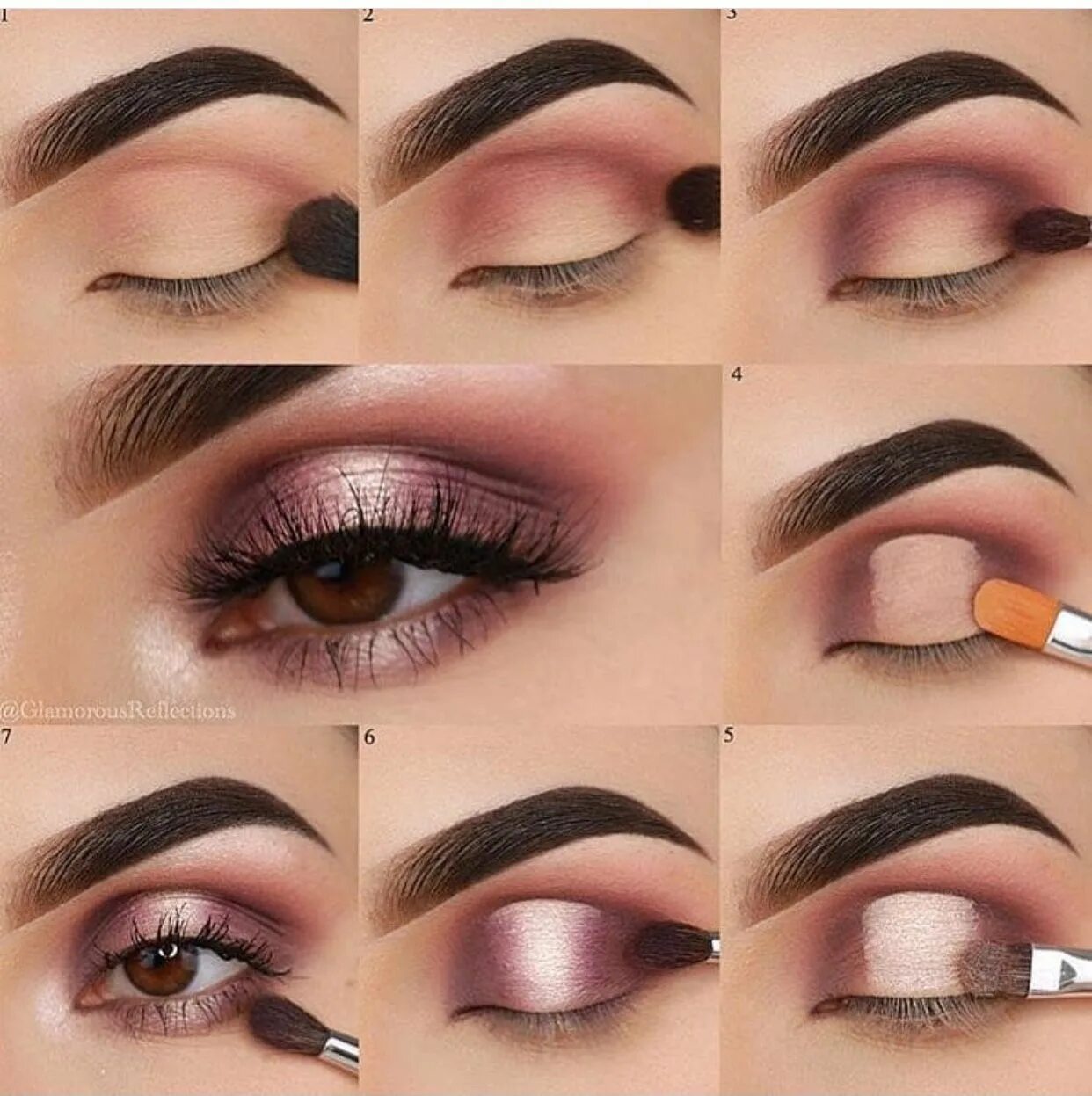 Повседневный макияж для карих глаз пошагово Dramatic eyes makeup steps Matte eye makeup, Applying eye makeup, Rose gold eye 