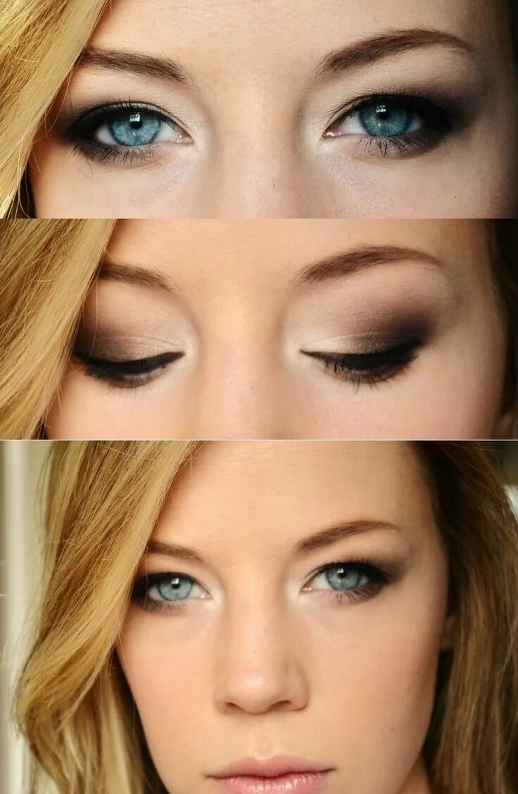 Повседневный макияж для нависшего века Eye Shadow Styles Smokey eye makeup, Skin makeup, Eye makeup