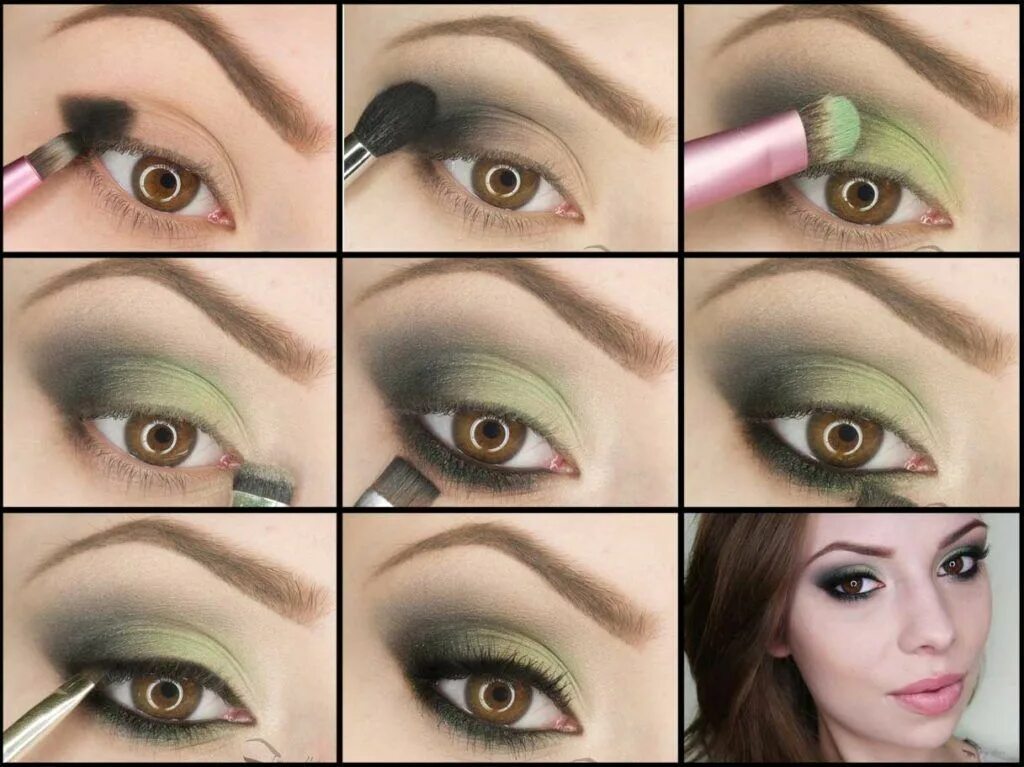 Повседневный макияж для зеленых глаз пошагово фото Авторизация Makeup, Face makeover, Eye makeup