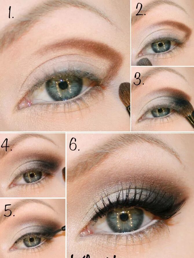 Повседневный макияж глаз с нависшим веком Eye makeup tutorial, Eye make up, Eye makeup