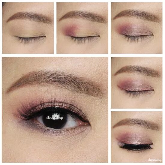 Повседневный макияж нависшее веко Rose Makeup with Tarte Rose Gold Liner - Kirei Makeup Rose makeup, Gold liner, R