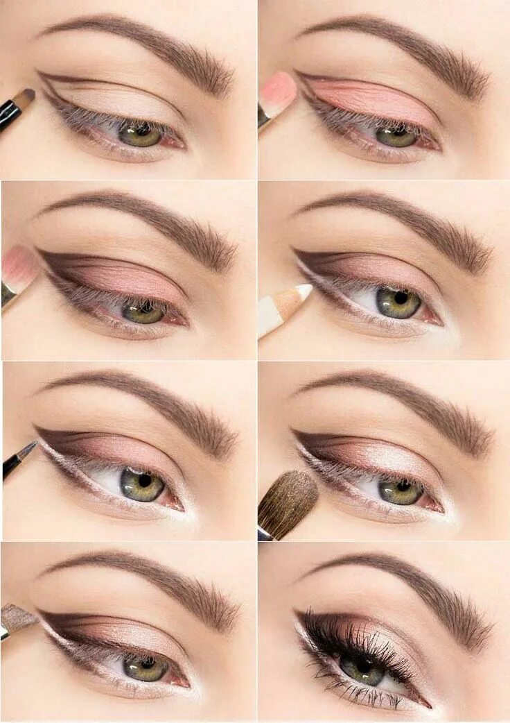 Повседневный макияж пошагово фото 15 Holiday Makeup Ideas You want to Try - Pretty Designs Макияж глаз, Идеи макия