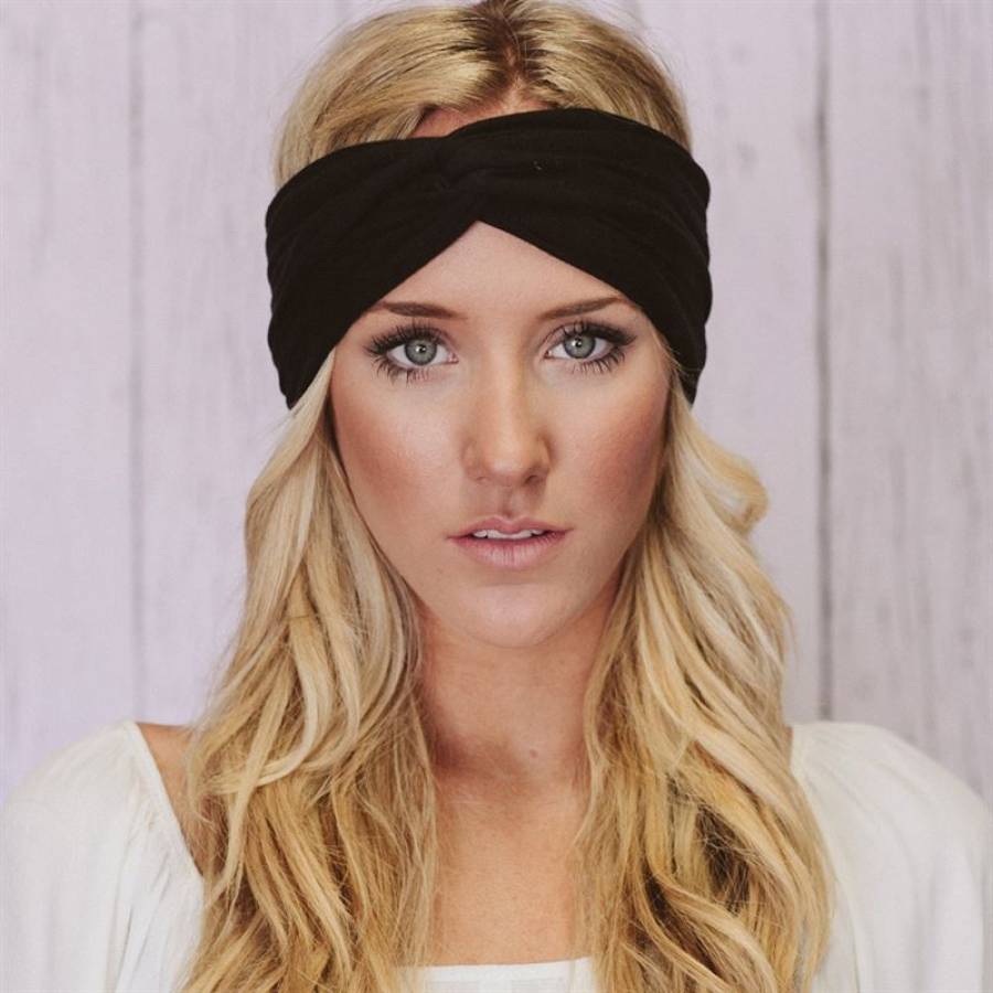Повязка для волос женская для прически SOHO Turban Headband - Black