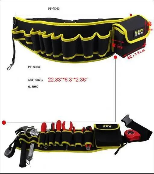 Пояс для инструмента своими руками выкройки FASITE Tool COMBO Bag WAIST BELT Organizer Professional Electricians Tool Pouch 