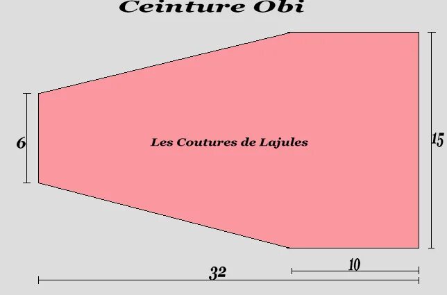 Пояс ткань выкройка Ceinture Obi, le tuto - Les Coutures de Lajules Ceinture obi, Ceinture tissu tut