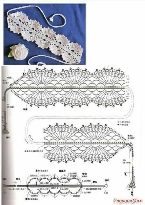Пояс вязаный крючком схема и описание Пин от пользователя Marjorie Macias на доске Cinturón de ganchillo Вязка оторочк