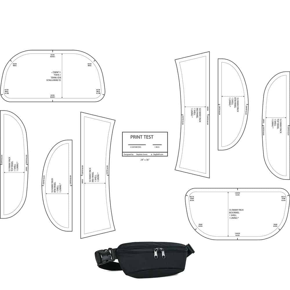 Поясная сумка монблан выкройка Simple Series Fanny Pack Template/Pattern DIY, MYOG - Ripstop by the Roll