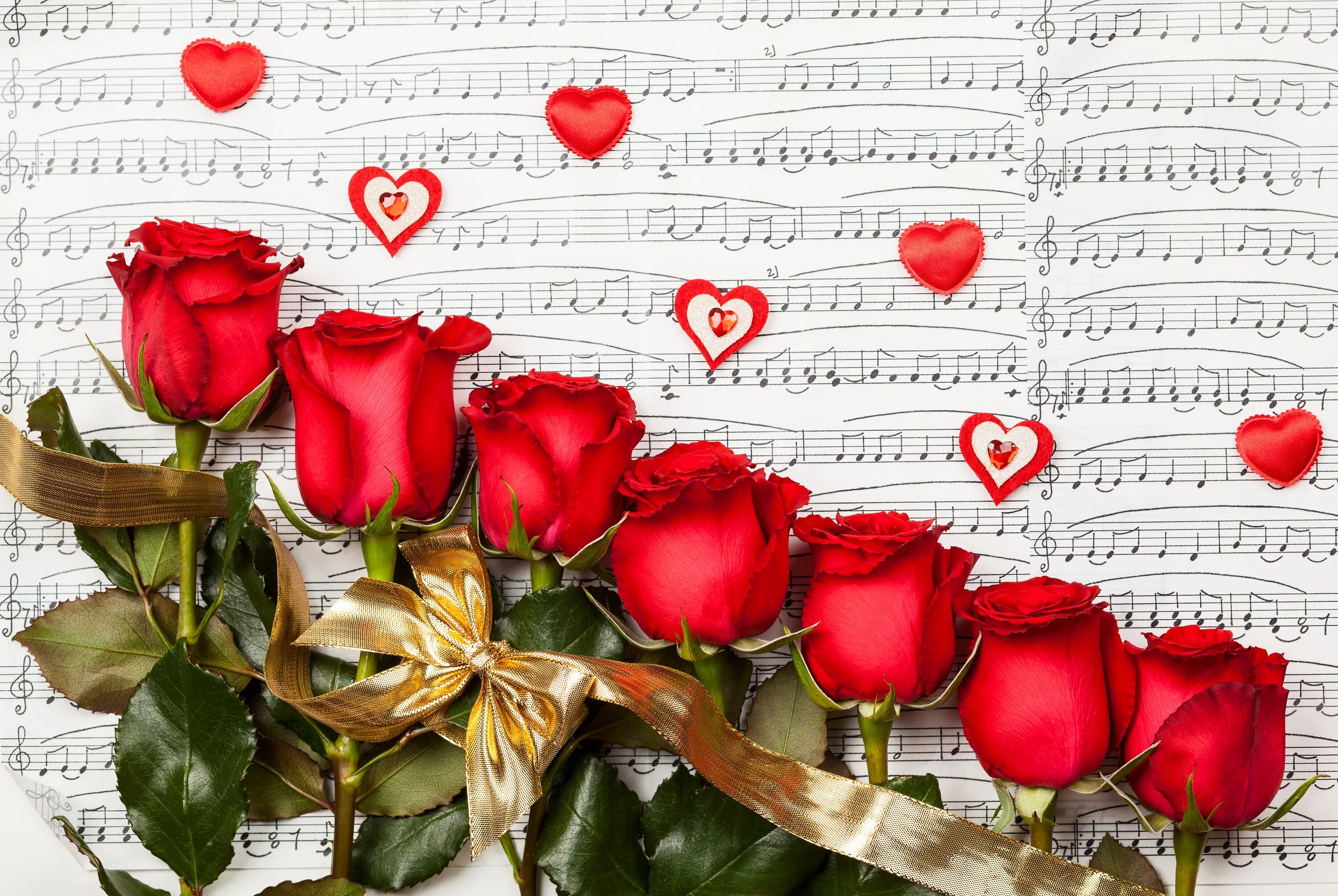 Поздравление с днем музыки в стихах фото Beautiful red English roses lie on a music sheet. Desktop wallpapers 1280x1024