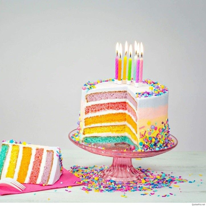 Поздравление с днем рождения картинки позитивные Pin by Odette Burtulato on Food Beautiful birthday cakes, Rainbow birthday cake,