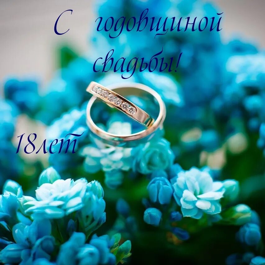 Поздравления с 18 свадьбы картинки Картинки с надписями. С годовщиной свадьбы! 18лет.