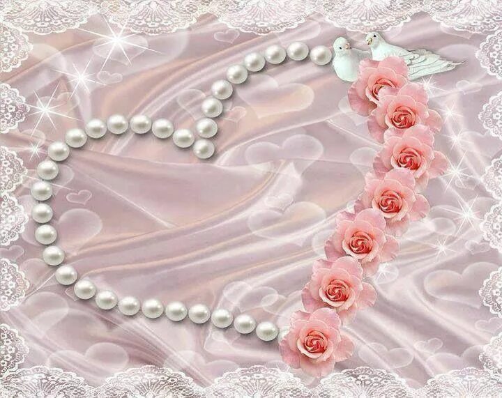 Поздравления с 30 свадьбы красивые картинки #Heart Dulce 3* I love heart, Pearls, Beautiful roses