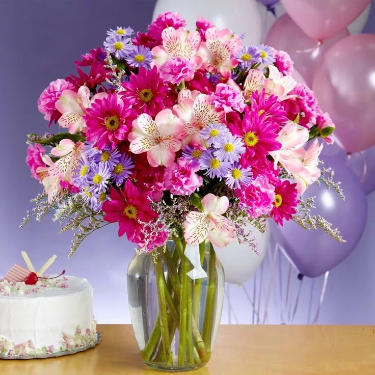 Поздравляю с днем рождения цветы фото Happy Birthday Flowers Images, Pictures and wallpapers Fiori di compleanno, Bouq