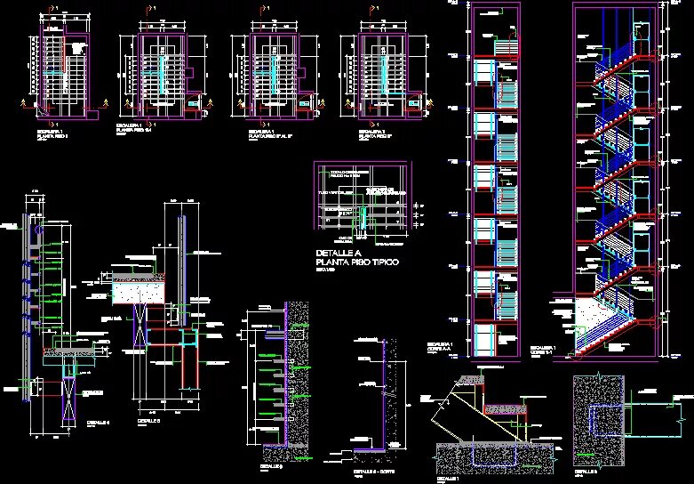 Пожарная лестница чертеж dwg Metal Ladder Details DWG Detail for AutoCAD * Designs CAD