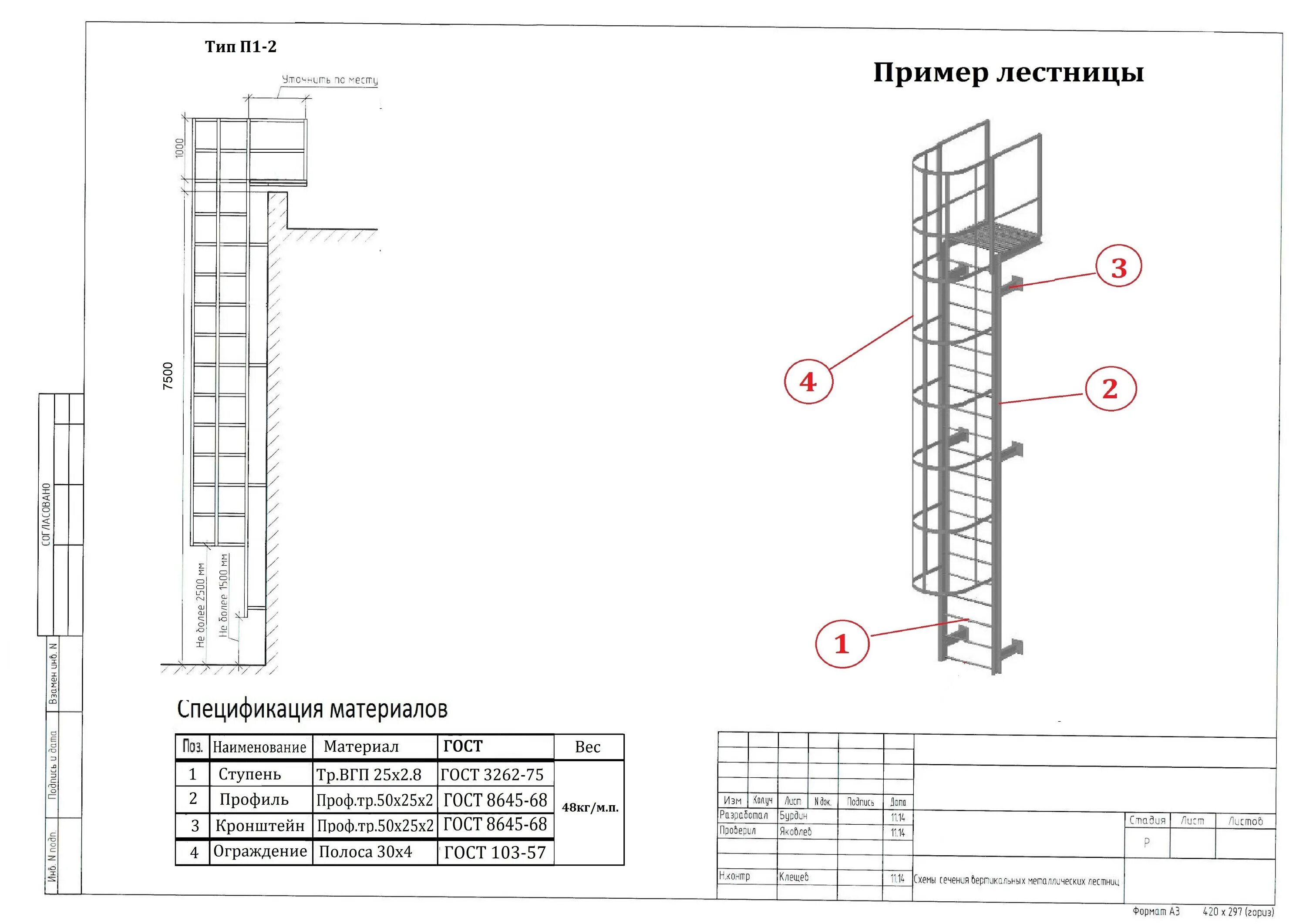 Скачать Серия 1.450.3-6 Выпуск 0-3. Лестницы наружные пожарные и эвакуационные д