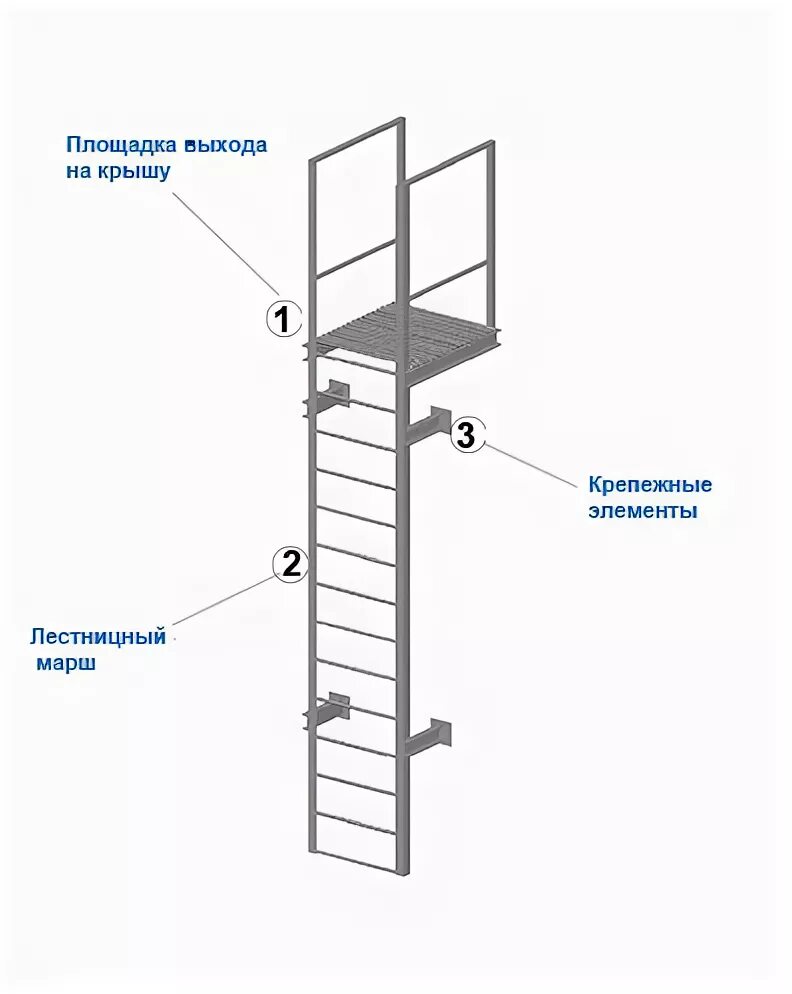 Пожарная лестница п1 2 чертеж П-1.1 Вертикальные лестницы без ограждения - изготовление и монтаж по ценам прои