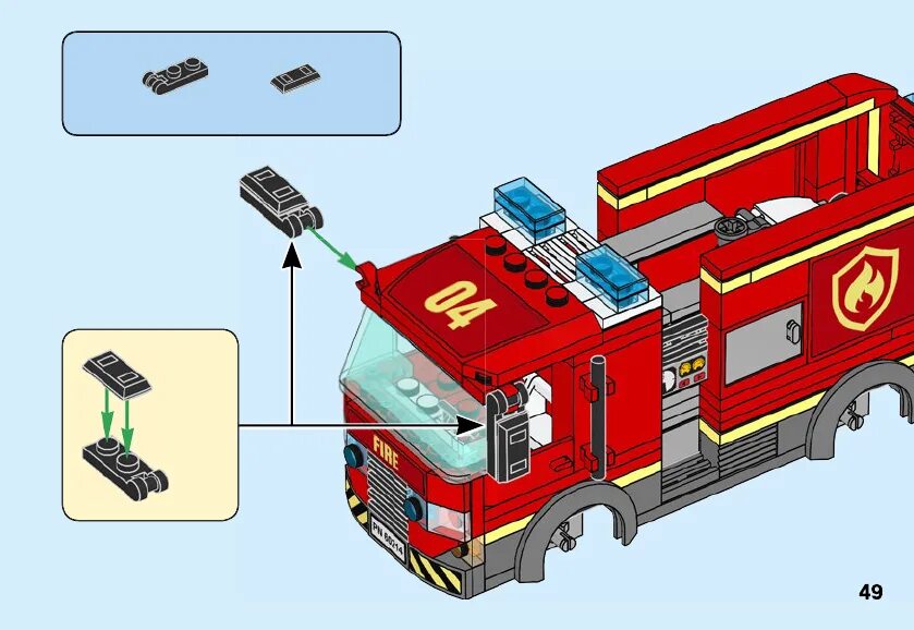 Пожарная машина инструкция сборки Manual Lego 60214 - 2 (page 49 of 52) (All languages)