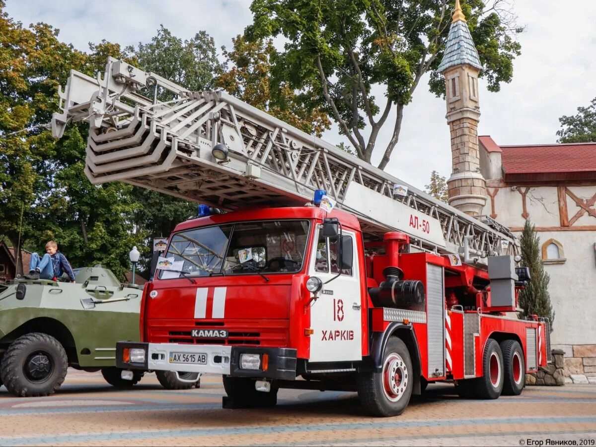 Пожарная машина с лестницей фото Автолестница пожарная АЛ-50 (53229) ПМ-513А. Fire trucks, Transport, Instagram p